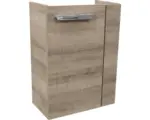 Hornbach Waschbeckenunterschrank Fackelmann SBC Mini 45 links 60x44x24,3 cm ohne Waschbecken graueiche