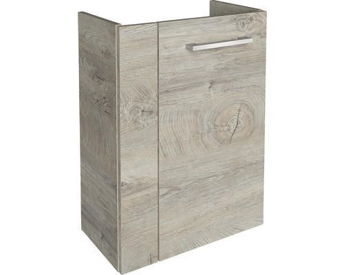 Waschbeckenunterschrank Fackelmann SBC Mini 45 rechts 60x44x24,3 cm ohne Waschbecken eiche natur