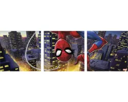 Leinwandbild Spiderman upside down 3er-Set 3x 30x30 cm