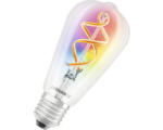 Hornbach LED-Lampe E27 Edison / 4,5 W ( 30 W ) klar 300 lm 2700-6500 K warmweiß RGBW Smart Home-fähig WLAN