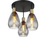 Hornbach Deckenleuchte Globo FANNI E27 40 W 3-flammig IP 20 schwarz ( 15563-3D )