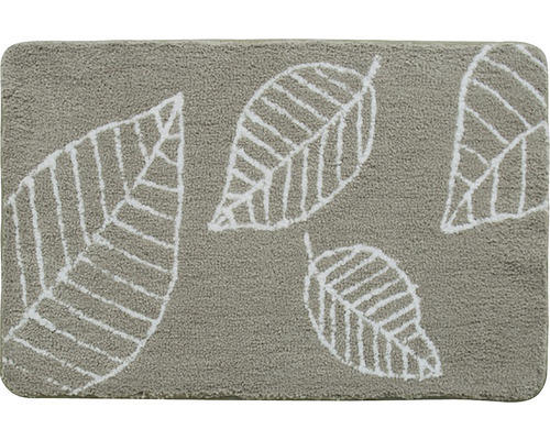 Badteppich Spirella Leaf 60x90 cm taupe