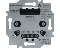 Relais-Einsatz flex 2-fach (64821U) aluminium