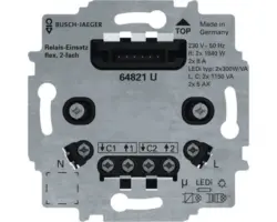 Relais-Einsatz flex 2-fach (64821U) aluminium