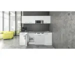 Hornbach Küchenblock Flex Well Varo 11951 weiß/weiß 210 cm inkl. Einbaugeräte