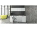 Hornbach Küchenblock Flex Well Varo 11937 weiß/weiß 210 cm inkl. Einbaugeräte