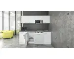 Hornbach Küchenblock Flex Well Varo 11946 weiß/weiß 210 cm inkl. Einbaugeräte
