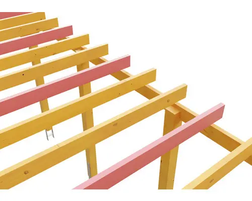 Schneelasterhöhung SKAN HOLZ auf 2,0 kN/m² für Carport Emsland/Wendland 613 x 846 cm Eiche hell