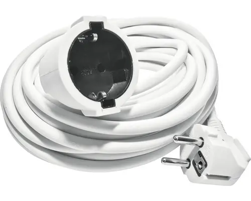 Verlängerungskabel 3 x 1,5 mm² H05VV-F 10 m weiß