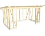 Hornbach Holzkonstruktion Holzriegelbau Pultdach 300x550 cm
