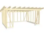 Hornbach Holzkonstruktion Holzriegelbau Pultdach 450x600 cm
