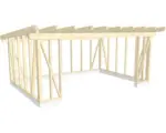 Hornbach Holzkonstruktion Holzriegelbau Pultdach 450x650 cm