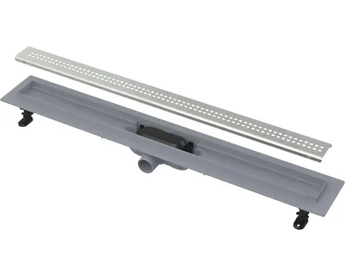 Duschrinne Form & Style Rupat 650x62 mm Abflussleistung 28 l/min Rost edelstahl matt