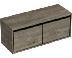 Waschbeckenunterschrank Sanox Loft 48,6x120,2x45 cm mit Waschtischplatte espresso