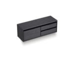 Hornbach Waschbeckenunterschrank Sanox Loft 48,6x140,2x45 cm mit Waschtischplatte 3 Schubladen und Doppelauszug rechts black oak