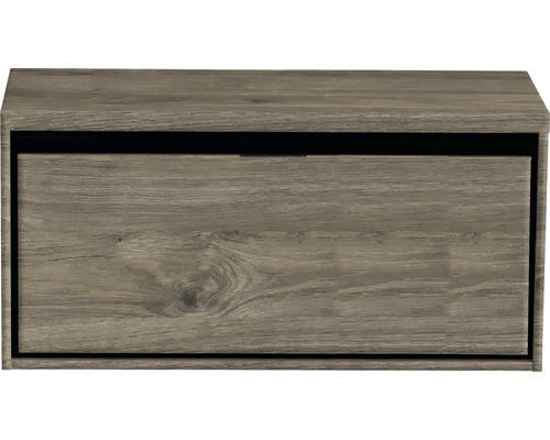 Waschbeckenunterschrank Sanox Loft 48,6x100,2x45 cm mit Waschtischplatte espresso