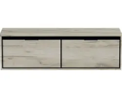 Waschbeckenunterschrank Sanox Loft 48,6x160,2x45 cm mit Waschtischplatte craft oak