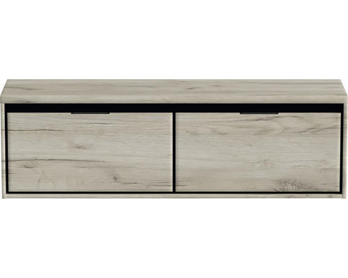 Waschbeckenunterschrank Sanox Loft 48,6x160,2x45 cm mit Waschtischplatte craft oak