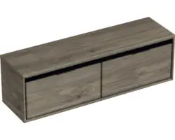 Waschbeckenunterschrank Sanox Loft 48,6x160,2x45 cm mit Waschtischplatte espresso