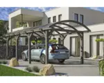 Hornbach Einzelcarport SKAN HOLZ Franken inkl. Pfostenanker 376 x 755 cm schiefer