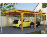 Hornbach Einzelcarport SKAN HOLZ Emsland inkl. EPDM Folie, Pfostenanker 404 x 604 cm eiche hell