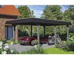 Hornbach Einzelcarport SKAN HOLZ Wendland inkl. EPDM Folie, Pfostenanker 409 x 628 cm schiefer