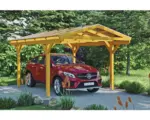 Hornbach Einzelcarport SKAN HOLZ Westerwald inkl. Pfostenanker 362 x 541 cm eiche hell