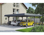 Hornbach Doppelcarport SKAN HOLZ Wendland inkl. Pfostenanker 630 x 637 cm schiefer