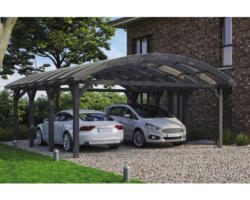 Doppelcarport SKAN HOLZ Franken inkl. Pfostenanker 635 x 755 cm schiefer