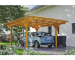 Hornbach Einzelcarport SKAN HOLZ Odenwald inkl. Pfostenanker 428 x 541 cm eiche hell