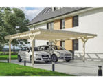 Hornbach Doppelcarport SKAN HOLZ Odenwald inkl. Pfostenanker 640 x 648 cm natur