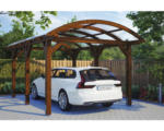 Hornbach Einzelcarport SKAN HOLZ Franken inkl. Pfostenanker 376 x 541 cm nussbaum