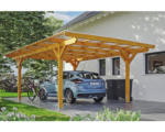 Hornbach Einzelcarport SKAN HOLZ Odenwald inkl. Pfostenanker 428 x 648 cm eiche hell