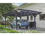 Hornbach Einzelcarport SKAN HOLZ Odenwald inkl. Pfostenanker 428 x 648 cm schiefer