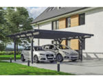 Hornbach Doppelcarport SKAN HOLZ Odenwald inkl. Pfostenanker 640 x 541 cm schiefer