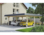 Hornbach Doppelcarport SKAN HOLZ Wendland inkl. EPDM Folie, Pfostenanker 630 x 637 cm natur