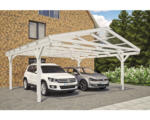 Hornbach Doppelcarport SKAN HOLZ Westerwald inkl. Pfostenanker 570 x 648 cm weiß