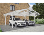 Hornbach Doppelcarport SKAN HOLZ Westerwald inkl. Pfostenanker 570 x 541 cm weiß