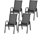 Hornbach Gartenmöbelset Gardamo 4 -Sitzer bestehend aus: 4 Stühle Metall anthrazit