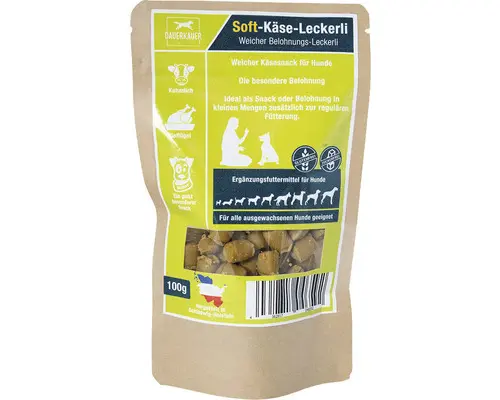 Hundesnack DAUERKAUER Softkäse Leckerli aus Milch 100 g