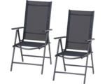 Hornbach Gartenmöbelset Gardamo 2 -Sitzer bestehend aus: 2 Stühle Metall anthrazit