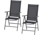 Hornbach Gartenmöbelset Gardamo 2 -Sitzer bestehend aus: 2 Stühle Metall anthrazit