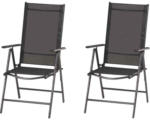 Hornbach Gartenmöbelset Gardamo 2 -Sitzer bestehend aus: 2 Stühle Metall silber