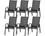 Hornbach Gartenmöbelset Gardamo 6 -Sitzer bestehend aus: 6 Stühle Metall anthrazit