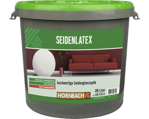 HORNBACH Latexfarbe Seidenlatex weiß 25 L