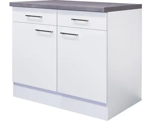 Unterschrank Flex Well Varo weiß 100x86x60 cm mit Drehtür
