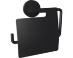Hornbach Toilettenpapierhalter Reika Saku mit Deckel schwarz matt