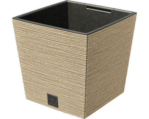 Pflanztopf Furu Kunststoff 29,5x29,5 cm H 29 cm beige