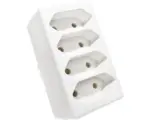 Hornbach Adapterstecker 4-fach Euro weiß