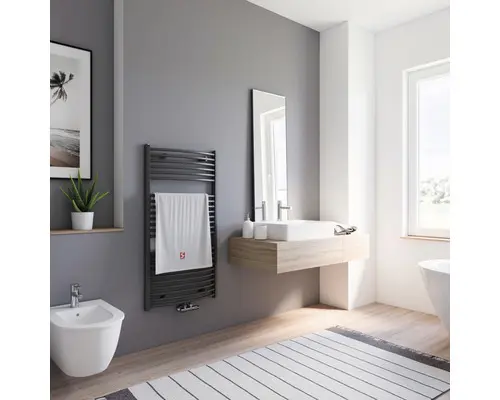 Designheizkörper Schulte Europa 1135x600 mm anthrazit matt mit Mittelanschluss